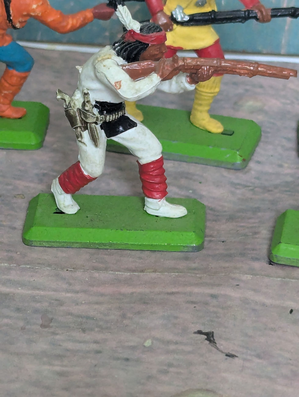 Thumbnail: Britains Deetail Native American Apache Figures x6 Made in England