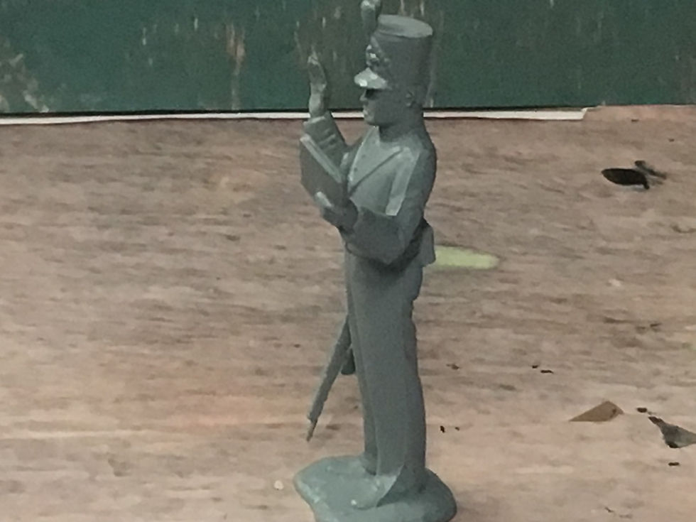 Thumbnail: Marx 70mm Warrior of The World Mexican Infantry Grey Plastic