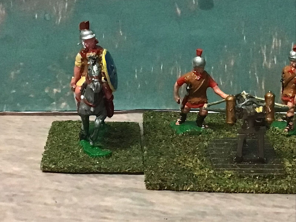Thumbnail: Hinchcliffe or Similar 28mm Metal Roman Figures  Arcuballista Crew and Support