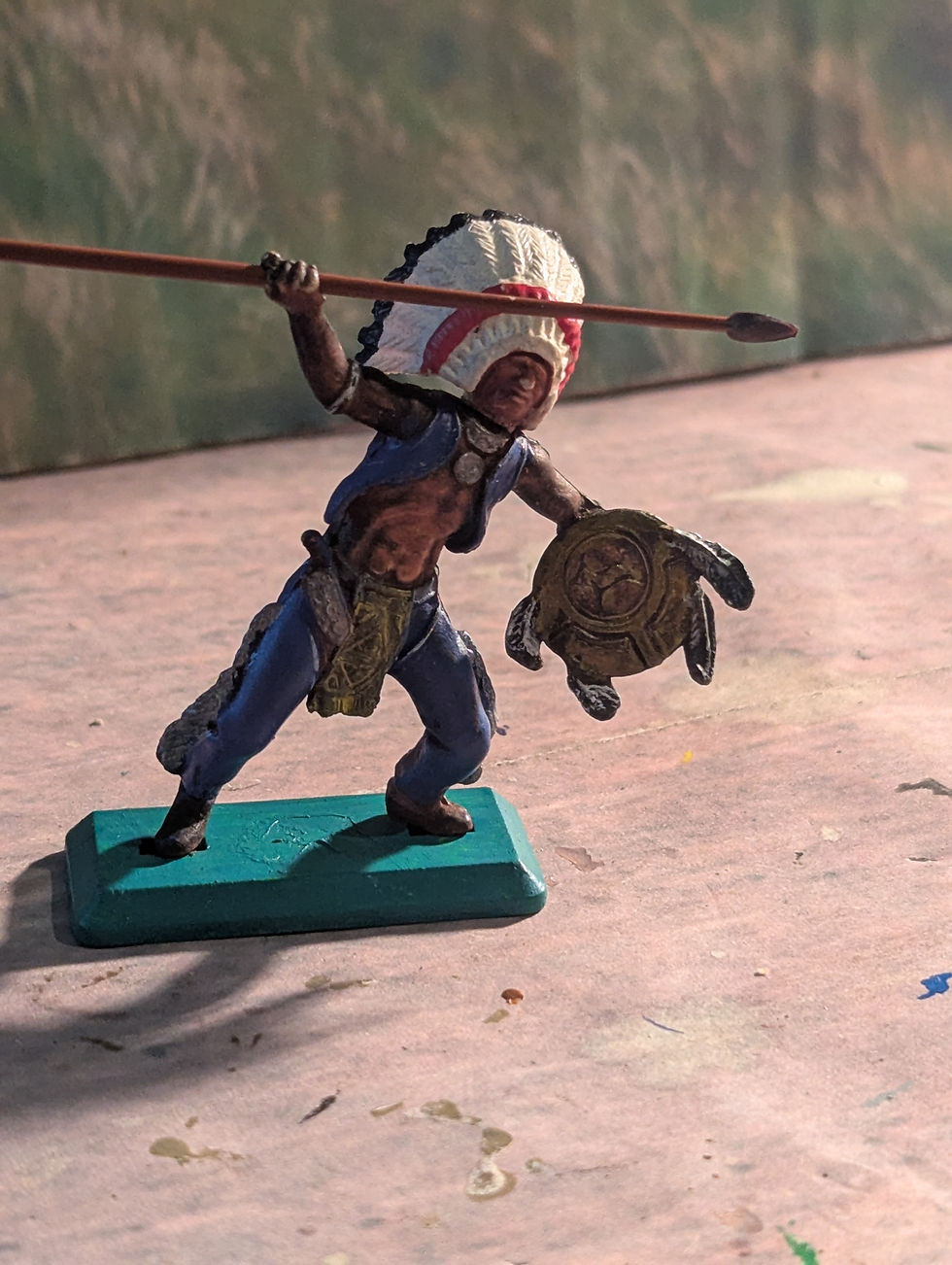 Thumbnail: Britains Deetail Native American Figures Made in England Ind.