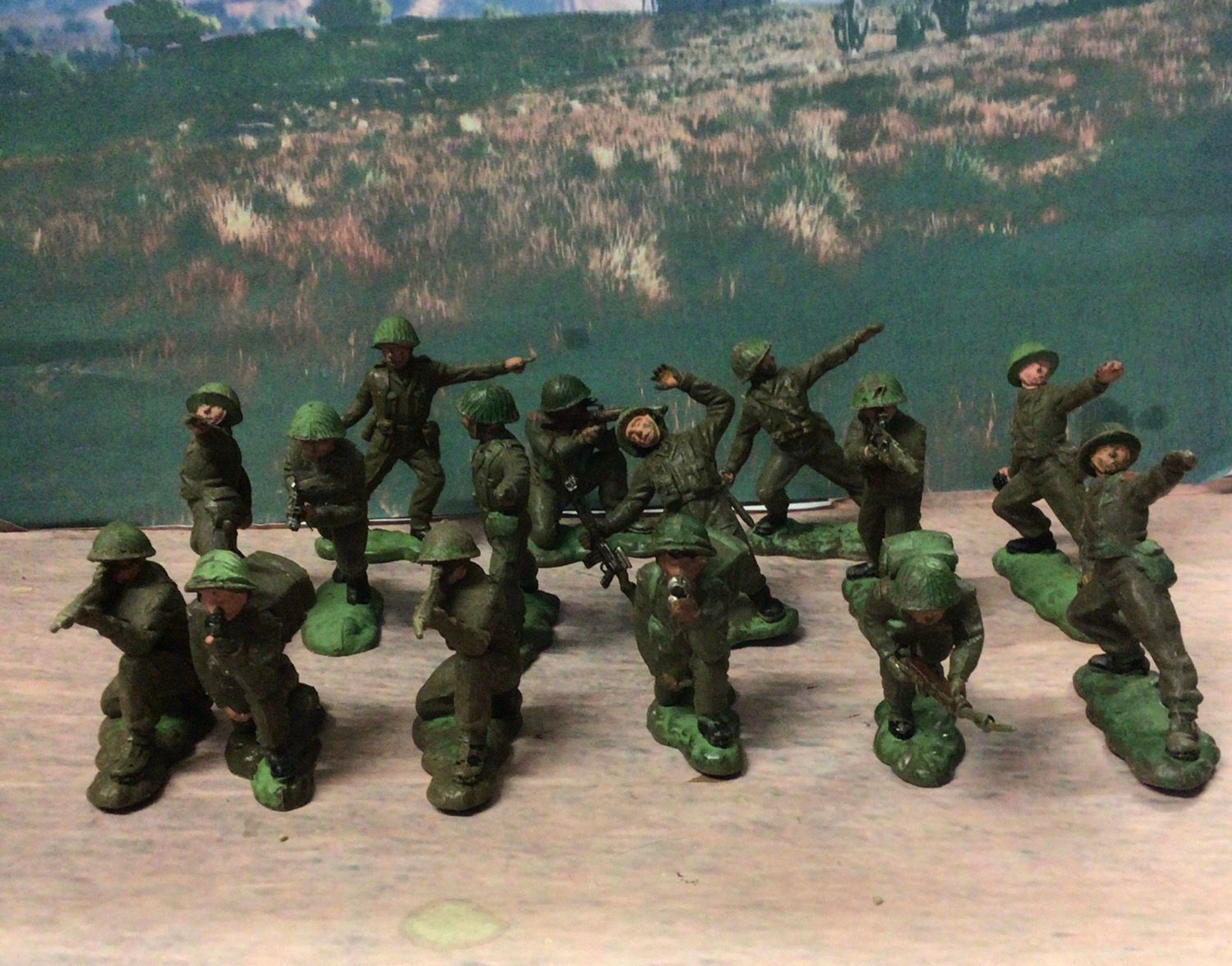 Vintage Herald Minatures British Infantry x 15 1953-1966