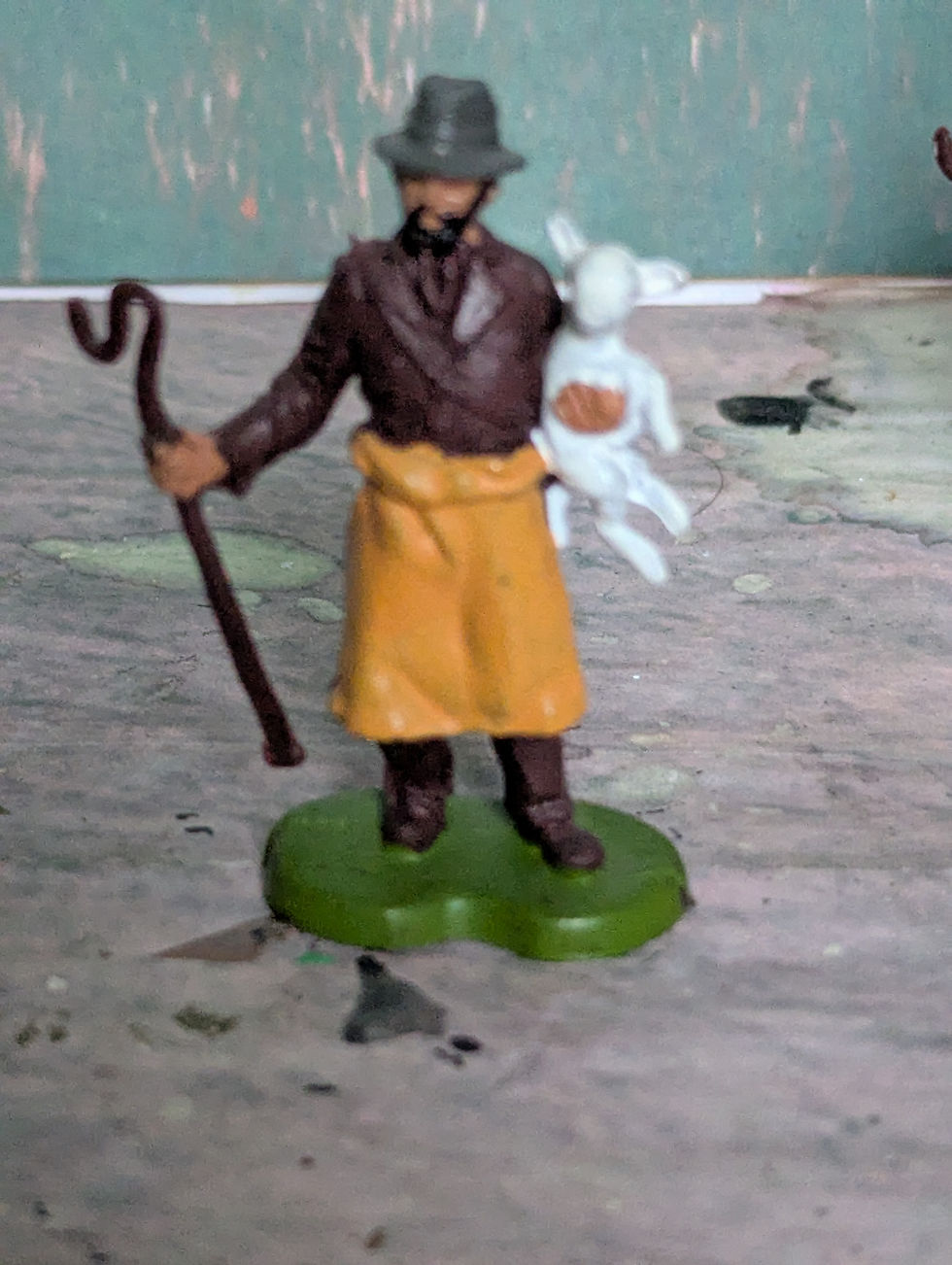 Thumbnail: Britains Ltd. Farm Figure Shepherd with Lamb England