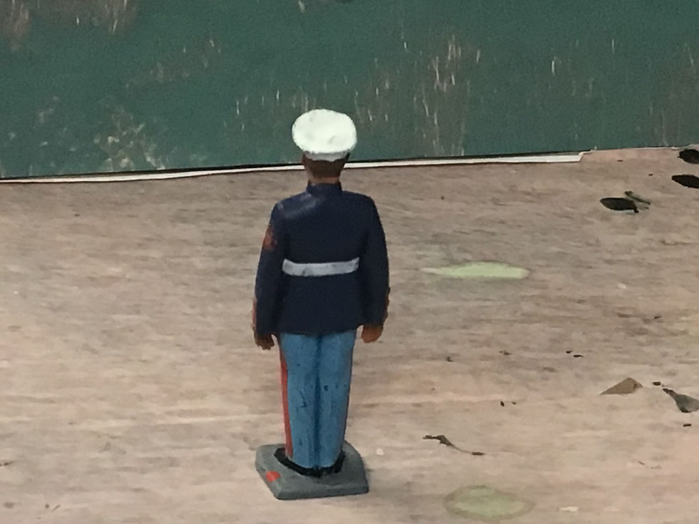 Thumbnail: Marx 65mm Warrior of The World US Marines Greg Campbell at attention.