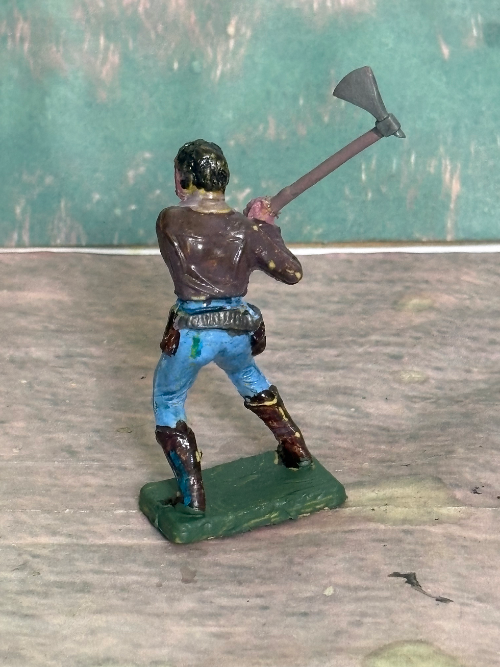Thumbnail: Vintage Cherilea 60mm Cowboy with Axe Painted Adapted