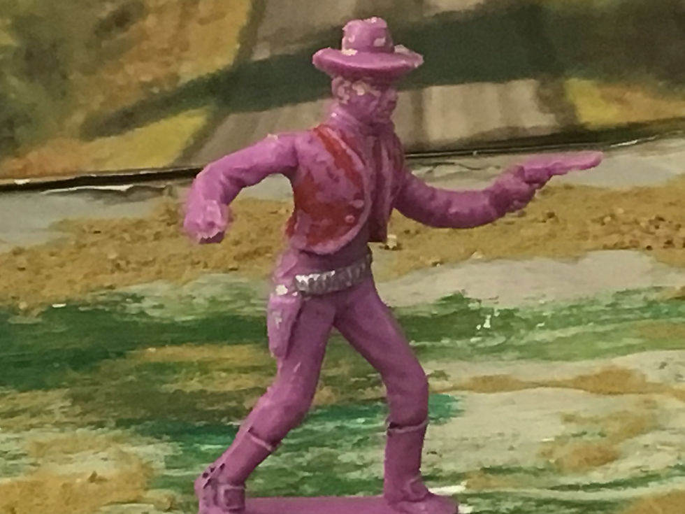 Thumbnail: Vintage Cherilea 60mm Cowboy Firing Pistols  Painted