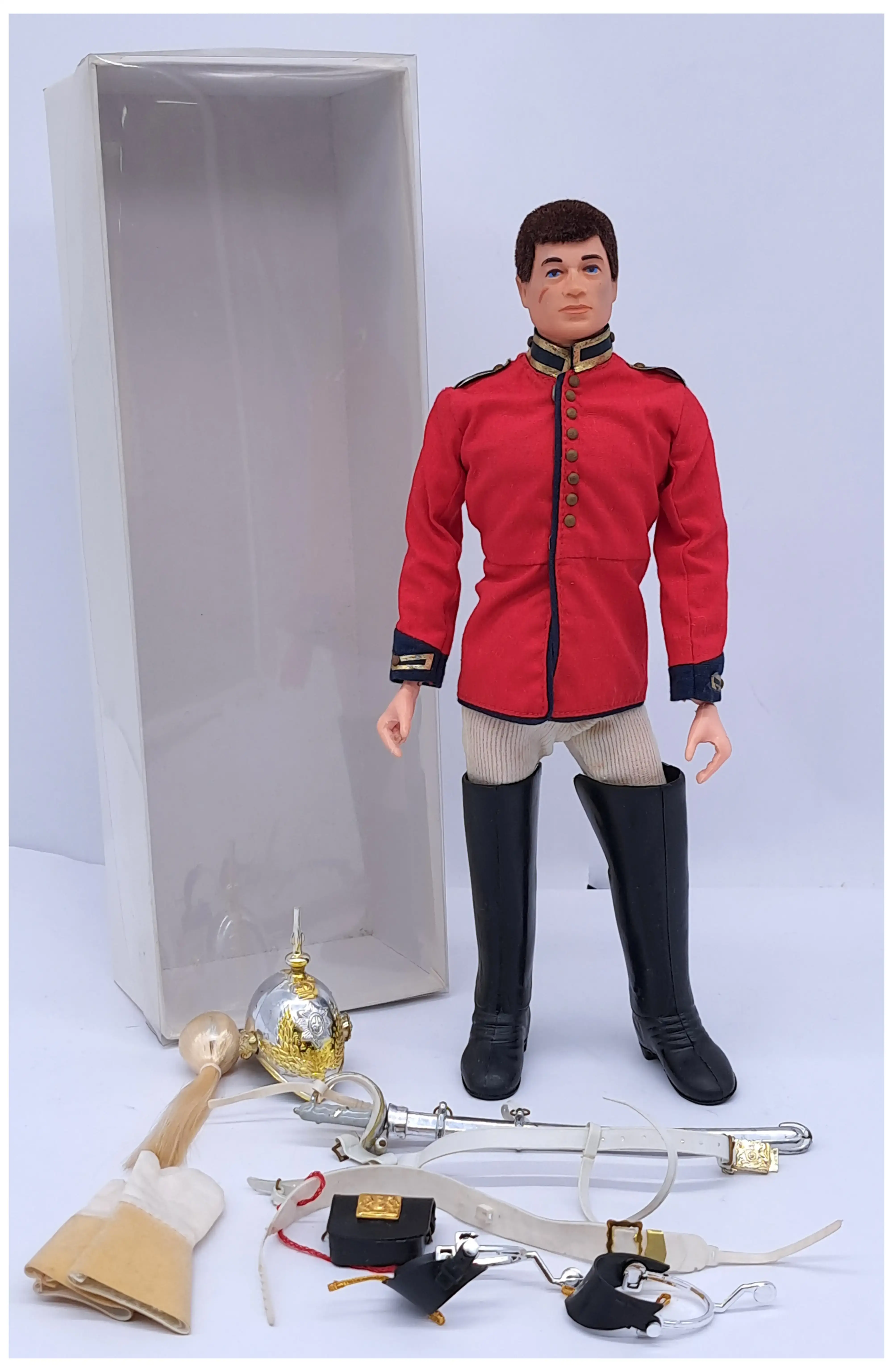 Vintage Palitoy Action Man Life Guards Figure with Flock Hair