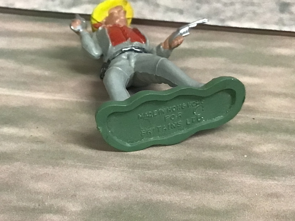 Thumbnail: Britains Ltd Herald Cowboy with Two Pistols Red Shirt no.34