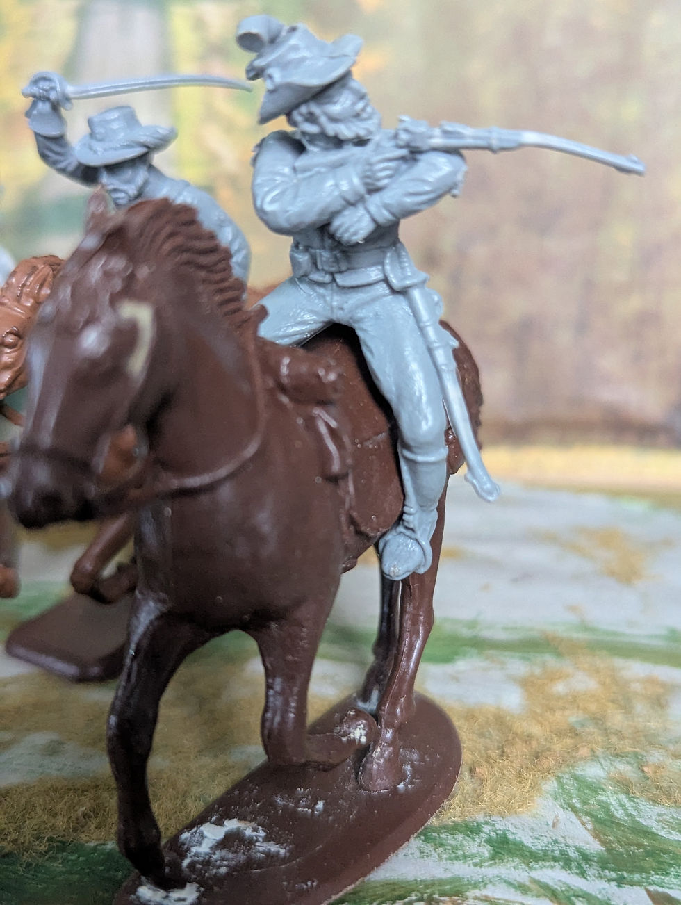 Thumbnail: Armies in Plastic Confederate Cavalry Mounted x4