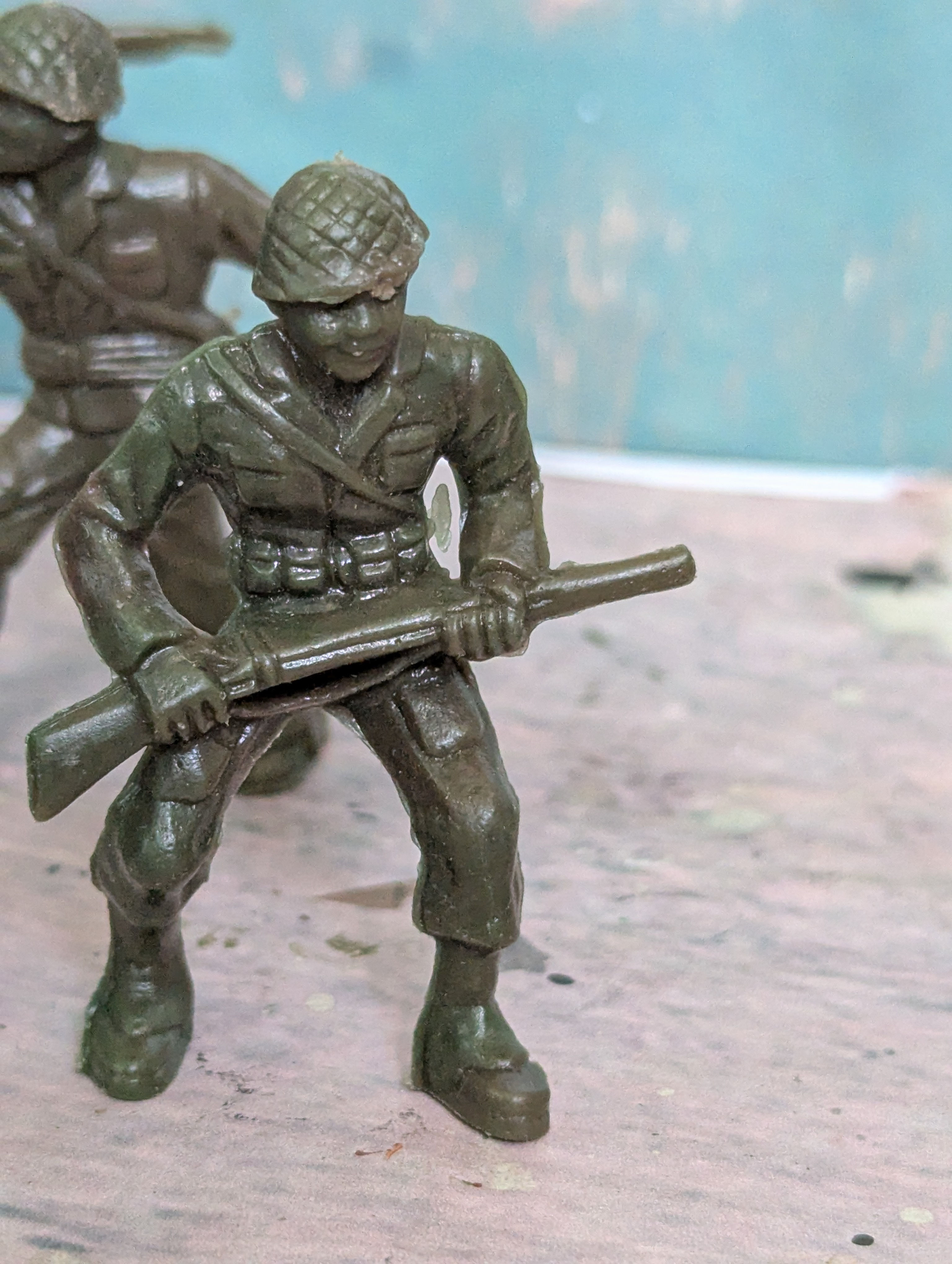 Lido Plastic Figures American GI 65mm tall x6 1960-70