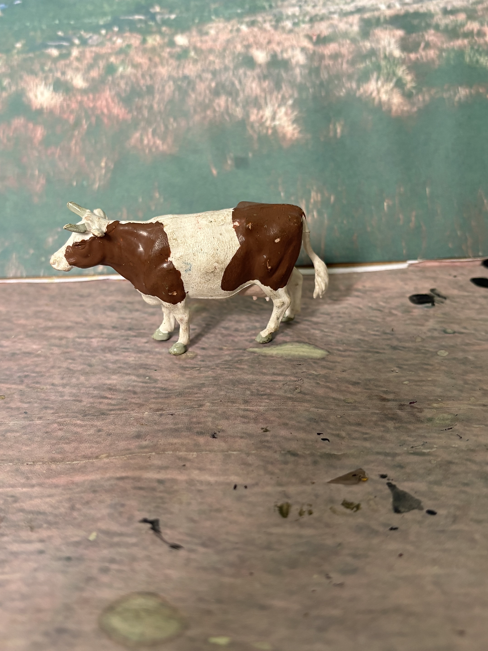 Thumbnail: Britains Ltd Made in England Hereford Cows x2 1969