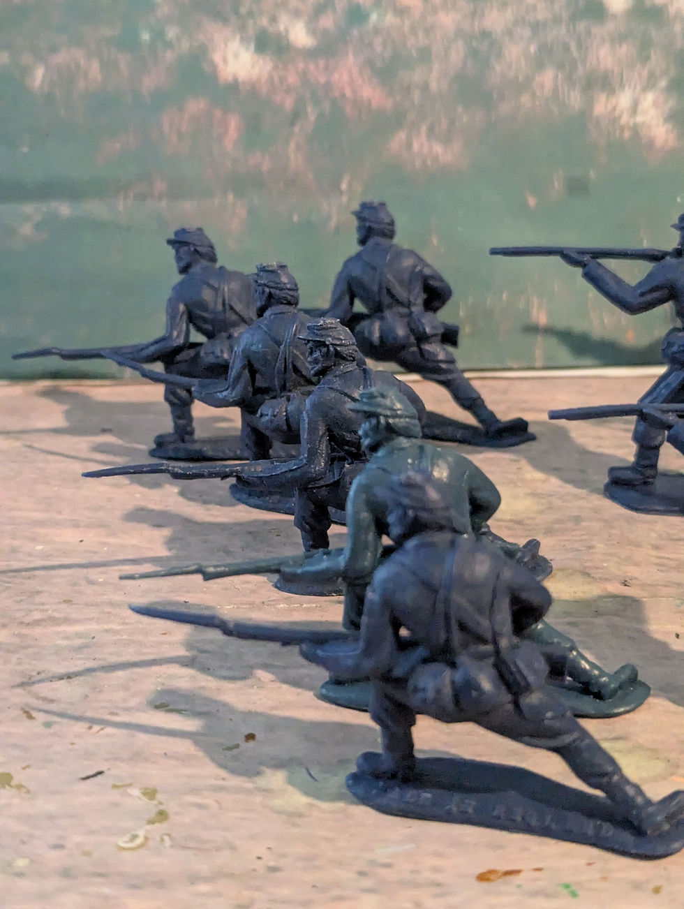 Thumbnail: Timpo/Toyways ACW Union Plastic Figures x14 Pieces