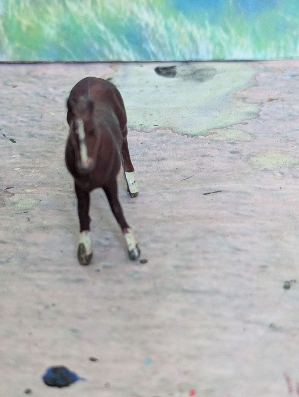 Thumbnail: Johillco Lead/Metal Made in England Farm Cart Horse 50mm long