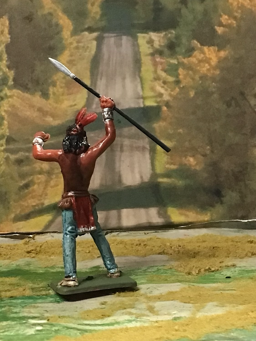 Thumbnail: Vintage Cherilea Native American Brave Figures 60 mm