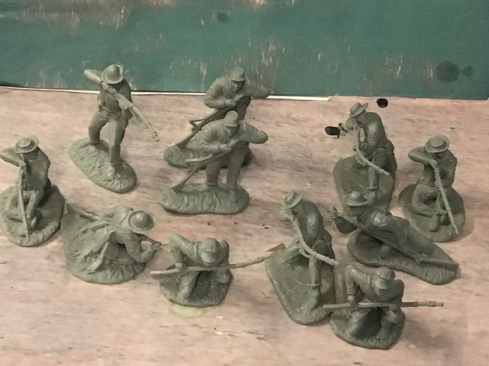 Thumbnail: Cunningham Plastic Figures 1/32 Confederate Infantry, 44th Tennessee