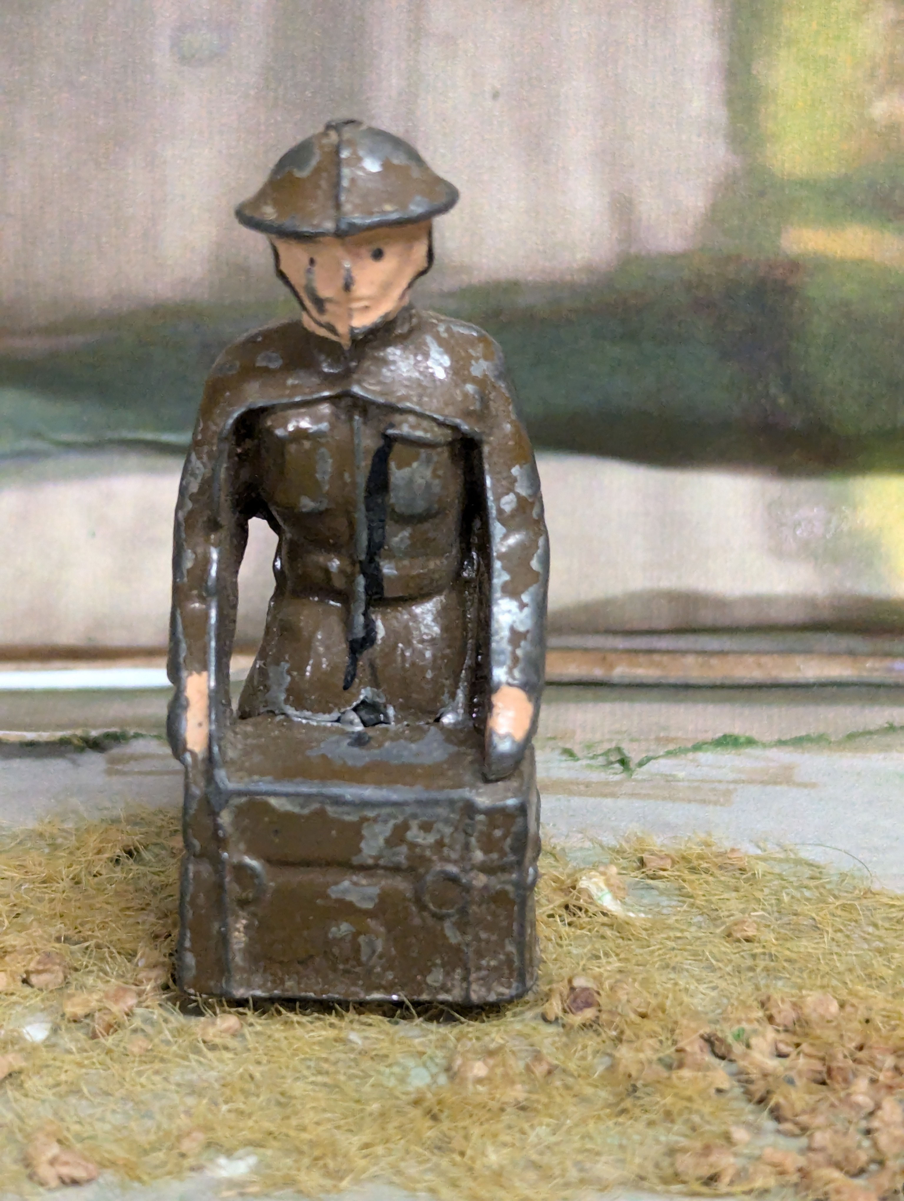 Johillco 54mm metal British infantry kneeling with Radio