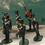 Thumbnail: 10 Timpo Prussian Infantry 1/32 Plastic Figures Hand Painted in Detail