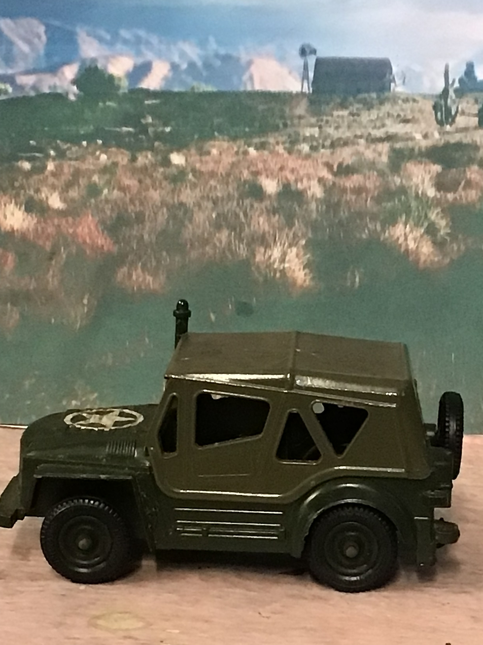 Thumbnail: Vintage W. Britain 4.6” Austin Champ Jeep Diecast Toy Army No:9760 Green