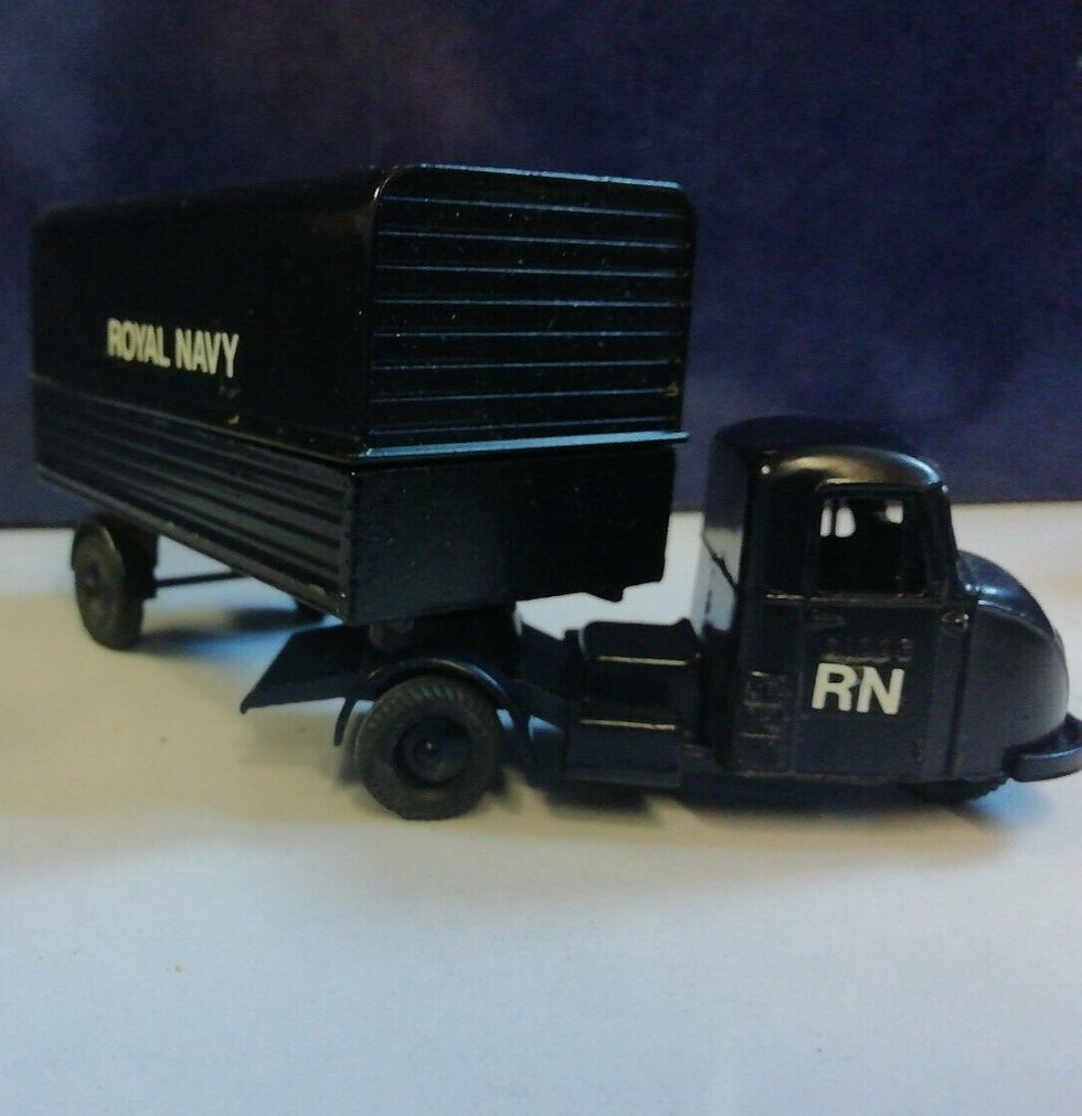 Thumbnail: Budgie 702 Scammell Scarab 'Royal Navy' Cab/Trailer. Dk Blue. Boxed. 1980's