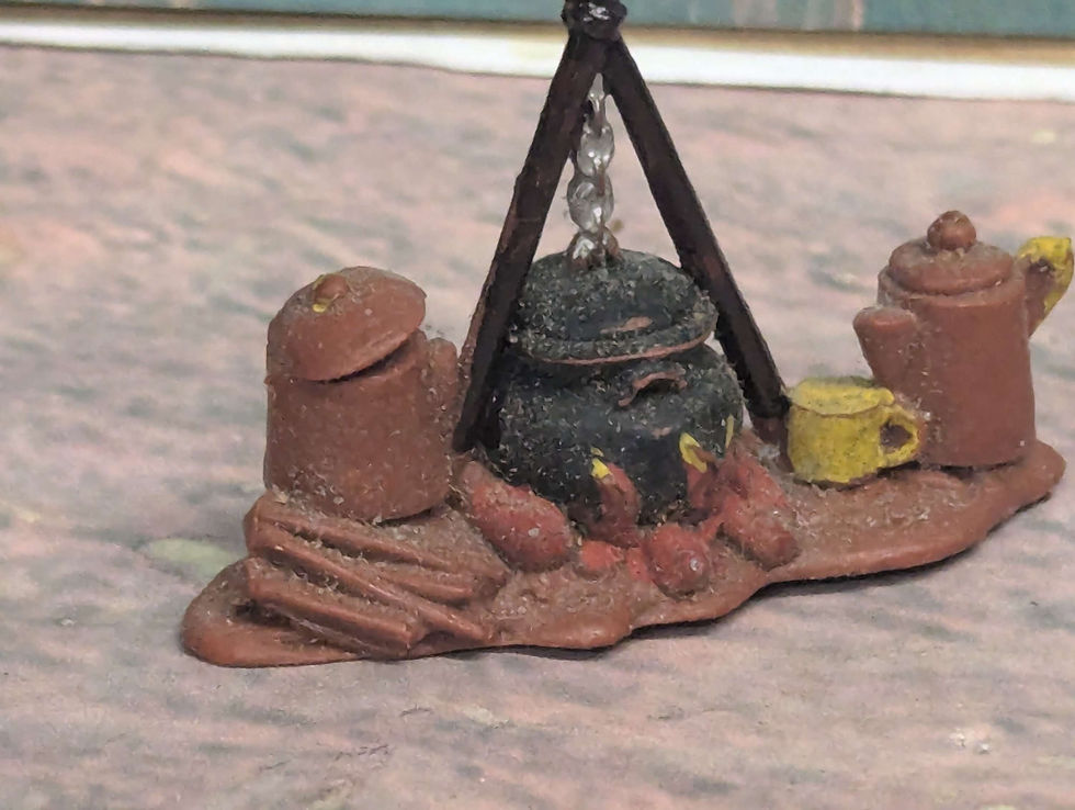 Thumbnail: Herald Native American Camp Fire and Pots  H1-9