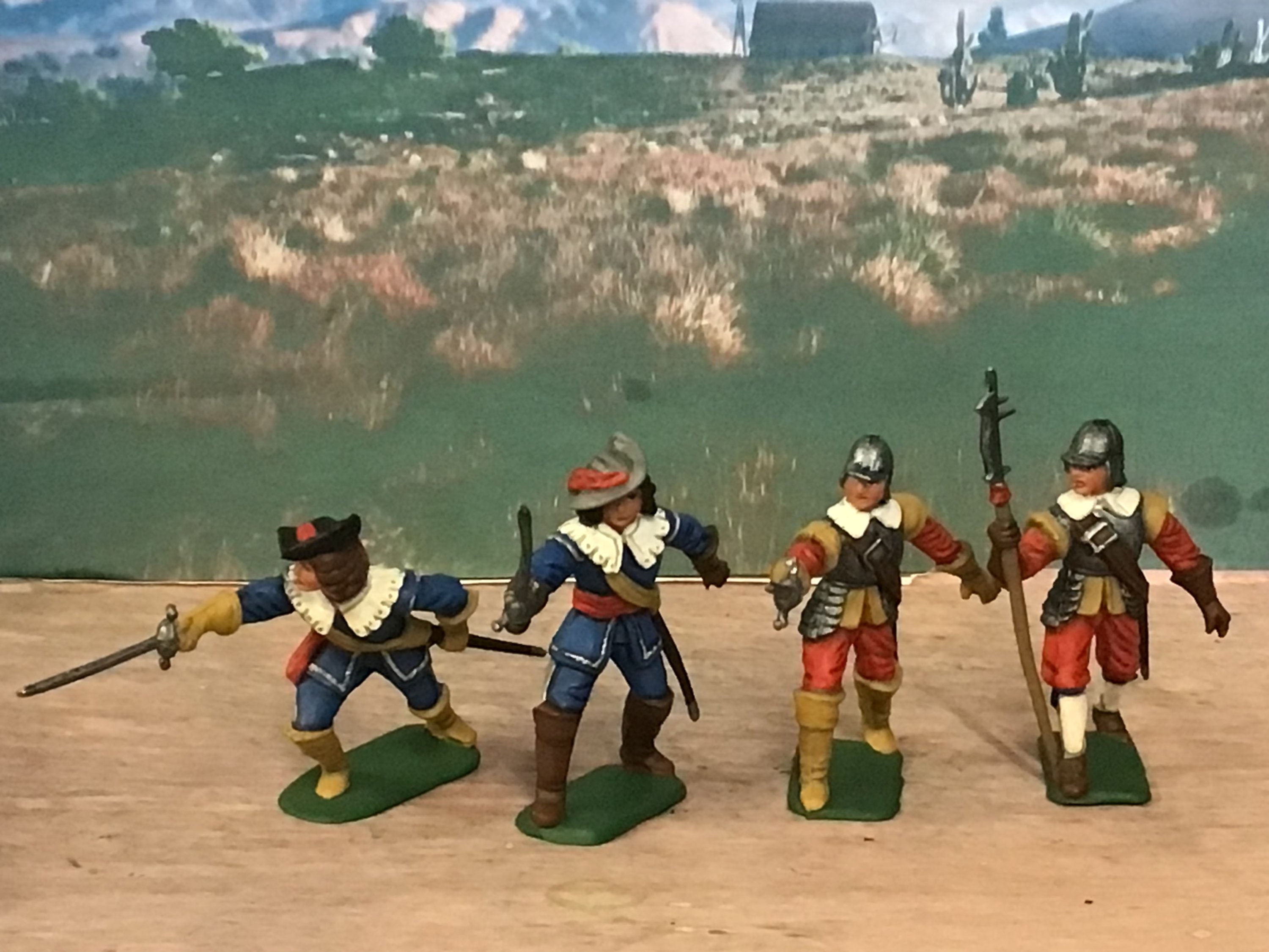 Vintage Cherilea Full Set Figures 60 mm Painted ECW X4