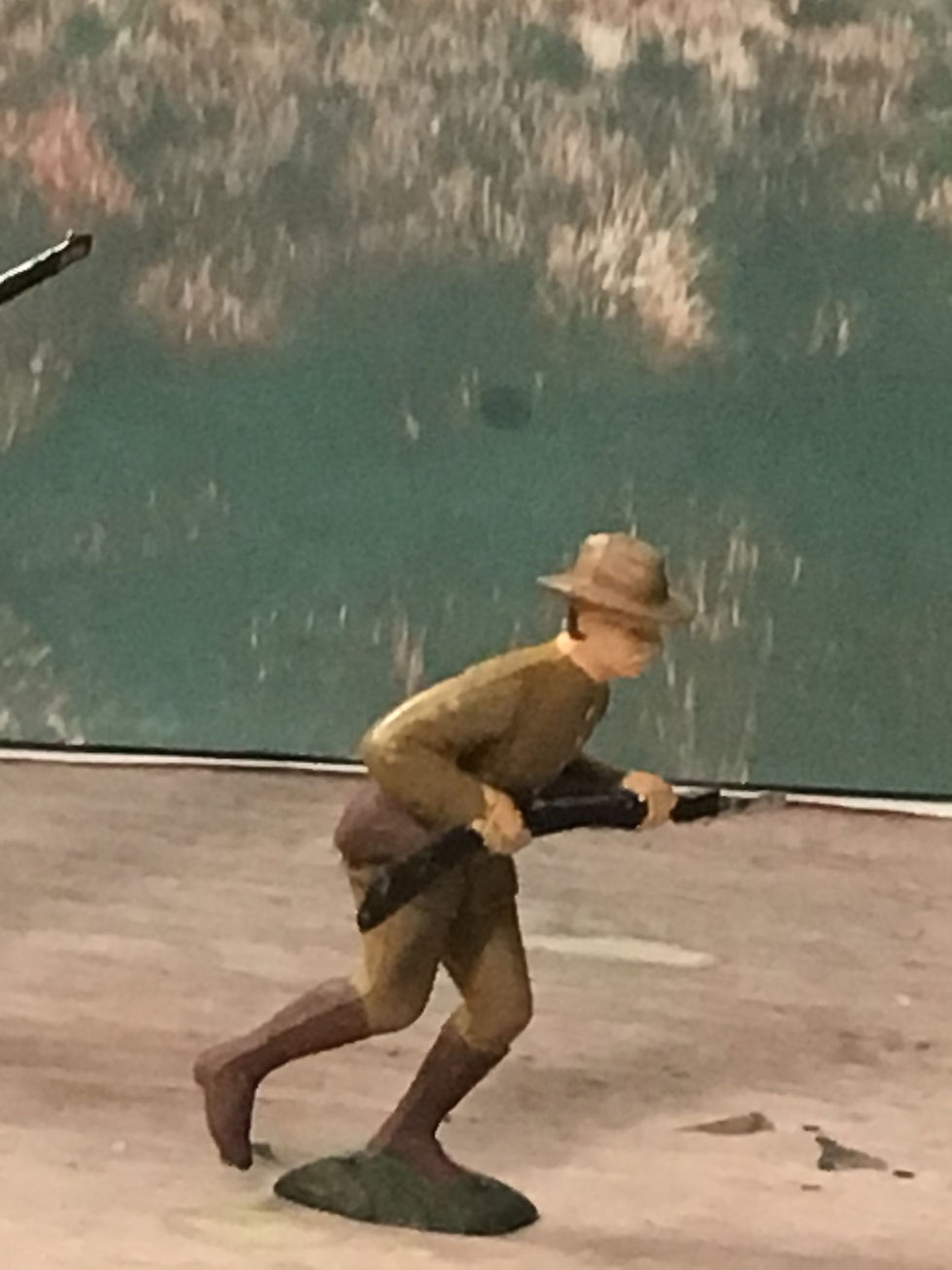 Thumbnail: Marx  Painted Rough Riders Running With Rifle 60mm