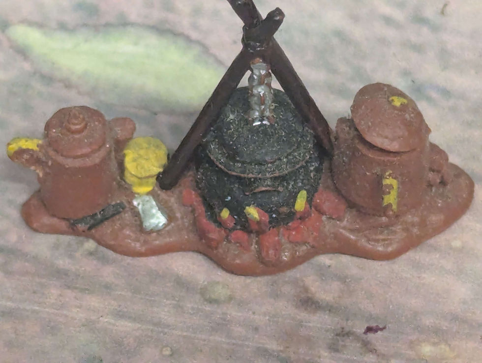 Thumbnail: Herald Native American Camp Fire and Pots  H1-9