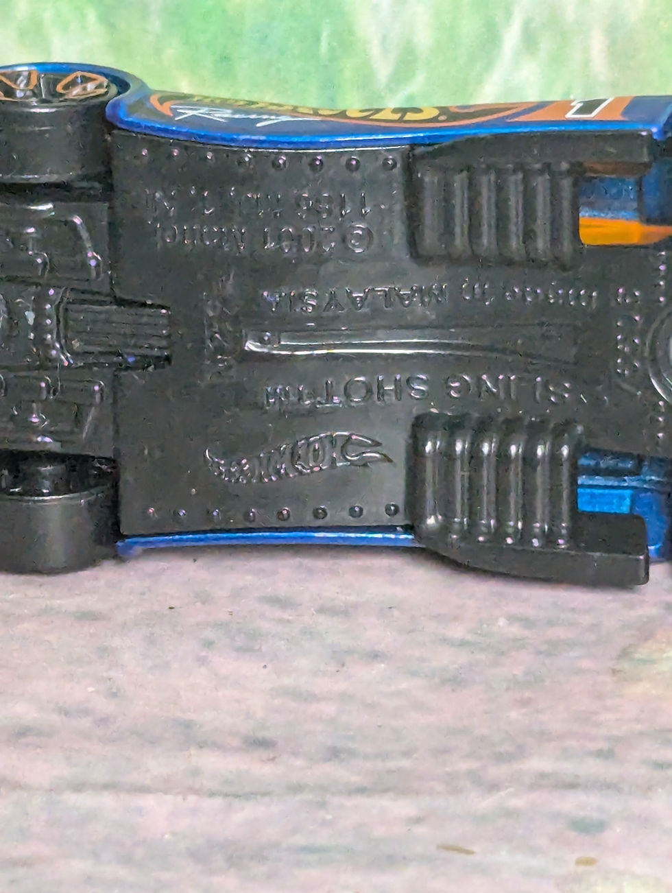 Thumbnail: Hot Wheels Sling Shot Metallic Blue Racing Vintage Toy Car 2001