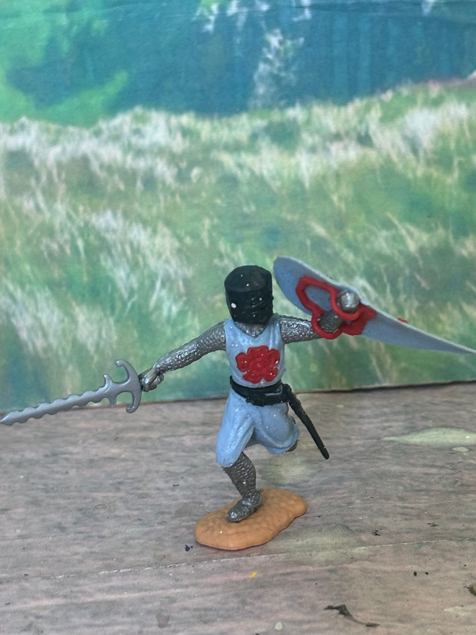 Thumbnail: Timpo Toys Swoppet's  1/32 Plastic Figures 3 Blue Shield Knight