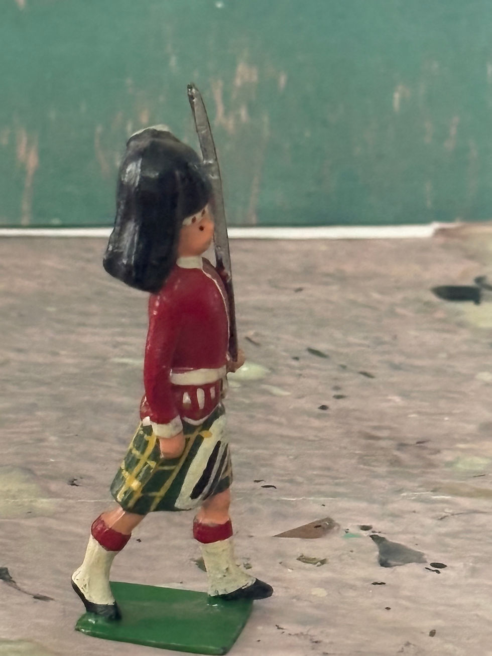 Thumbnail: Unknown Metal Britain's Type Painted Highland Trooper Marching Figure 65mm tall