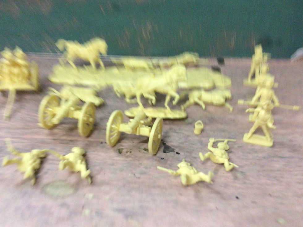 Thumbnail: Blue Box Airfix  Set 01746-2  Waterloo British Artillery 36 Pieces Boxed