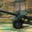 Thumbnail: Britains Ltd - Green Field Gun with Movable Barrel No.9720 - Good Condition