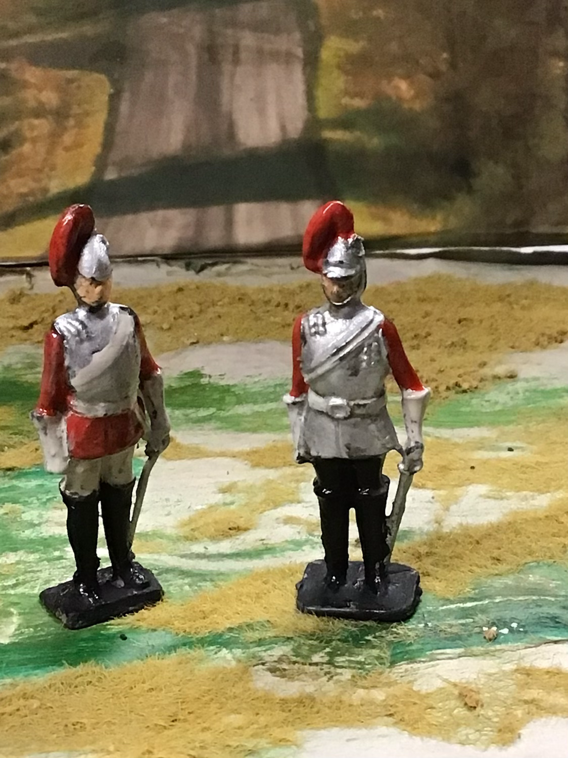 Vintage Metal Britains Life Guards 2 54mm