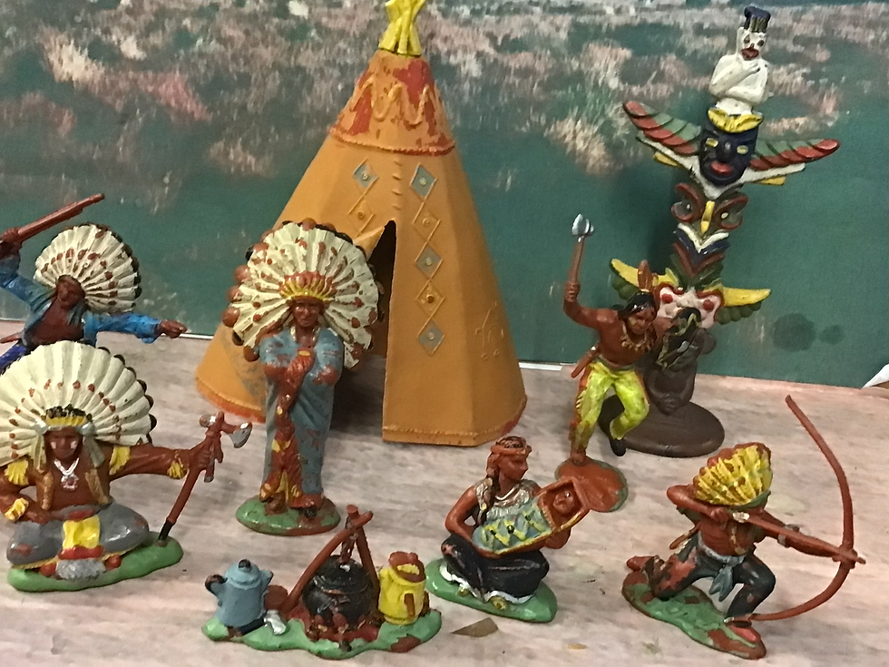 Thumbnail: Herald Minatures Indian Camp and Figures Set Made in England