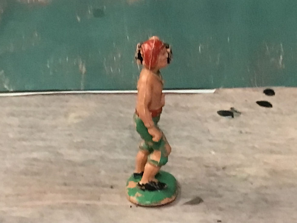 Thumbnail: Charben 54mm Painted Pirate With Chest   1960's