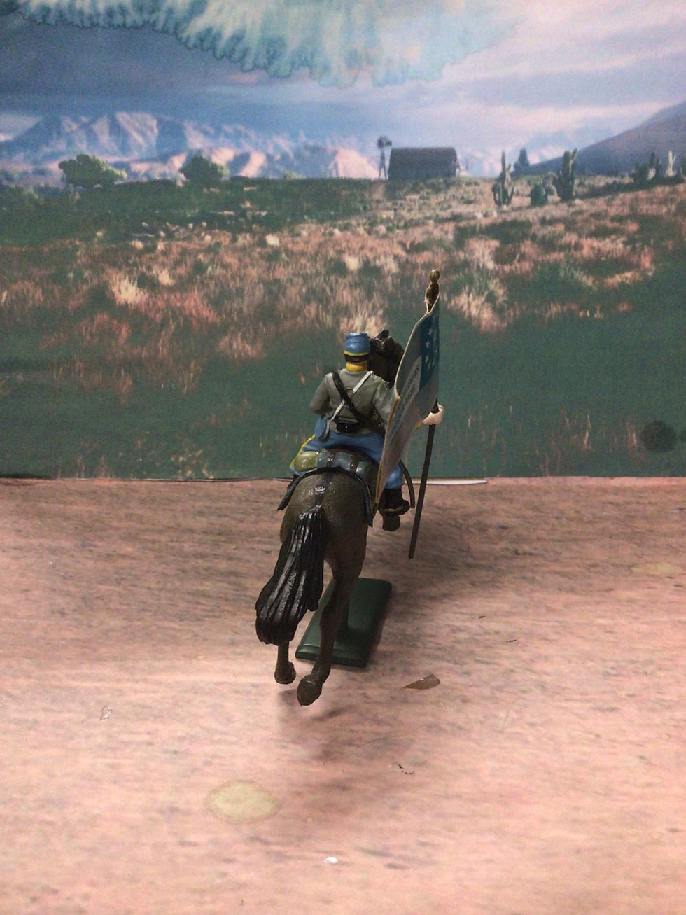 Thumbnail: Vintage Britains Deetail Mounted Civil War Confederate With Flag