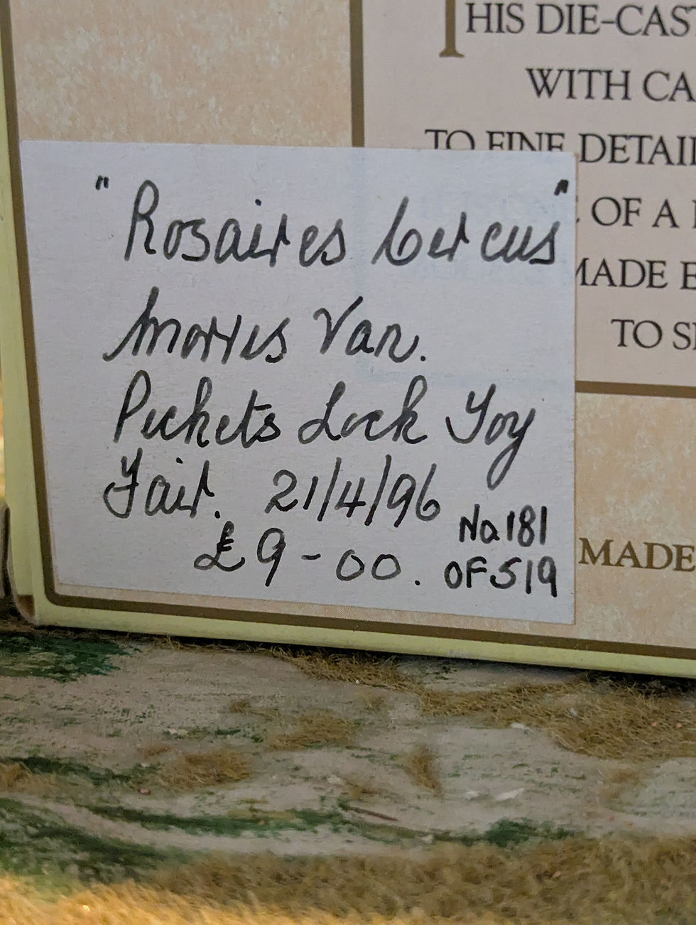 Thumbnail: LLEDO - Morris Van Rosaires Circus Truck Ltd Ed.
