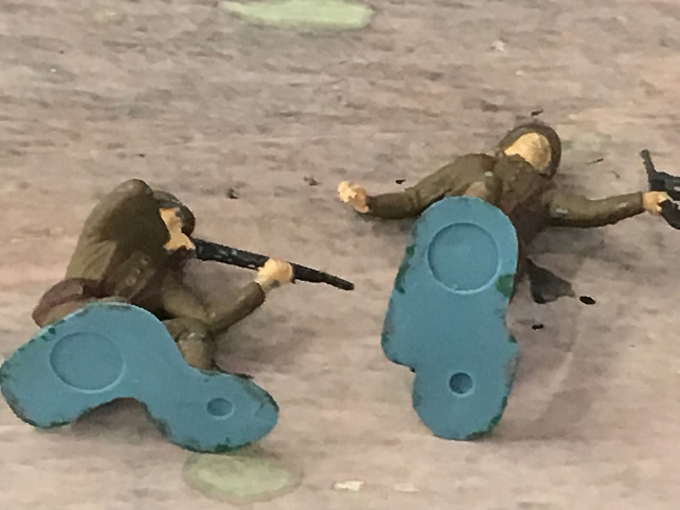 Thumbnail: Marx 54mm Painted WWII Mold Shot Free French Infantry x6
