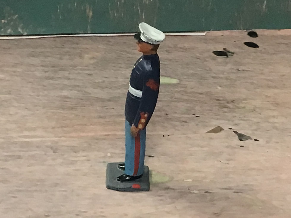 Thumbnail: Marx 65mm Warrior of The World US Marines Greg Campbell at attention.