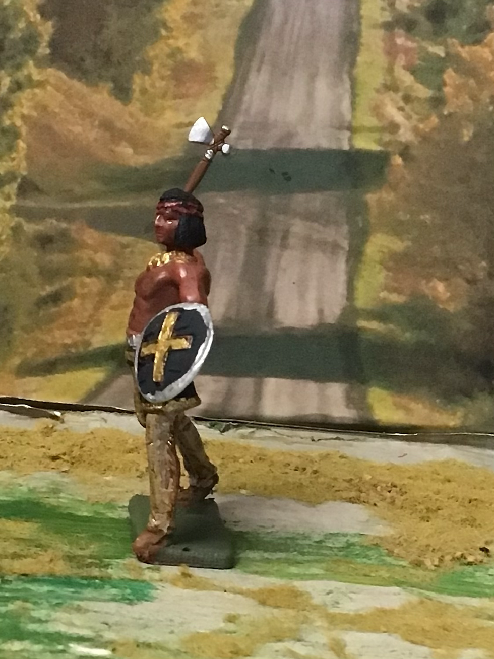 Thumbnail: Vintage Cherilea Native American Brave Figures 60 mm Painted