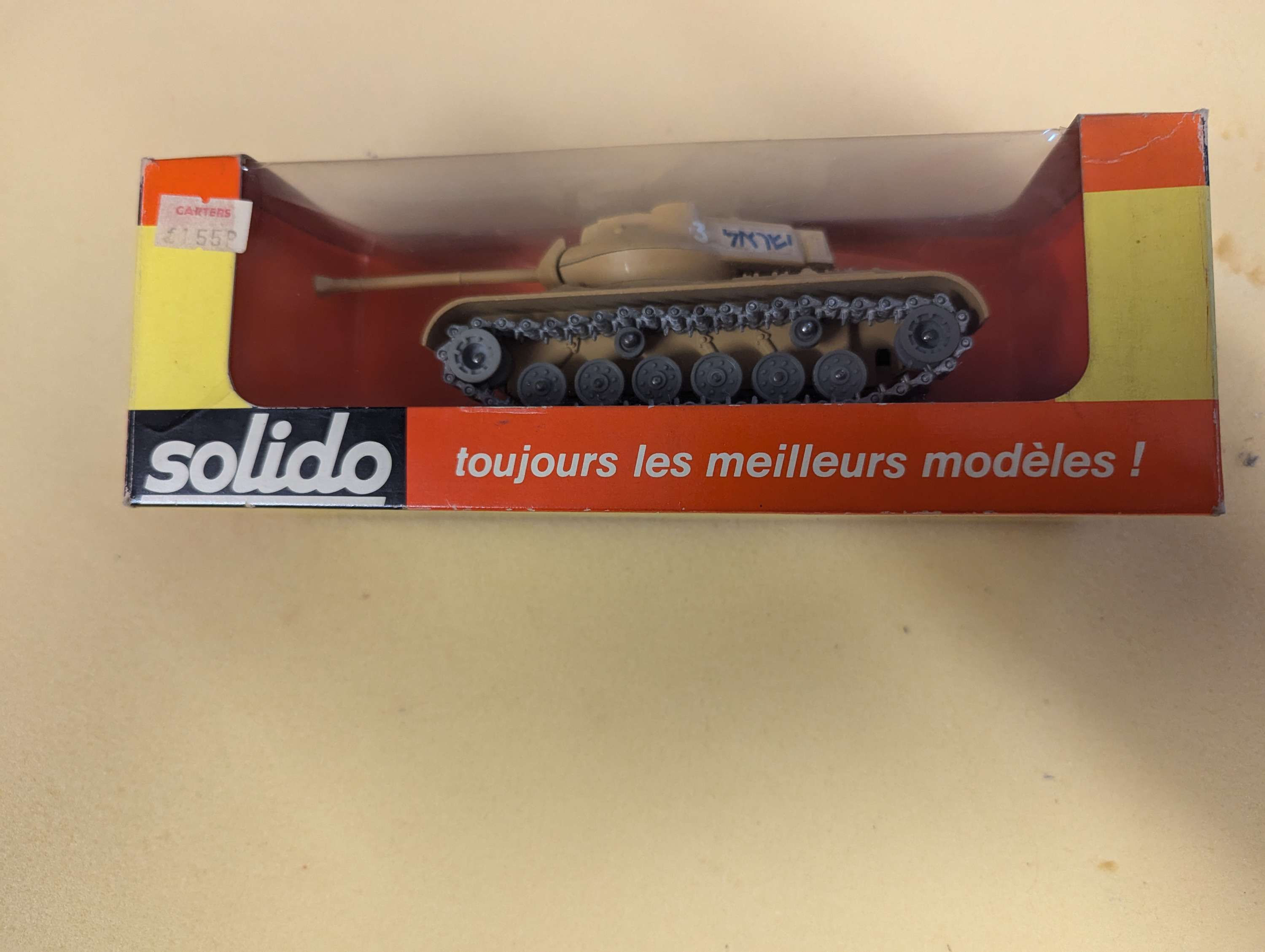 Solido 202S Patton Tank Desert 1/50 Boxed 1972