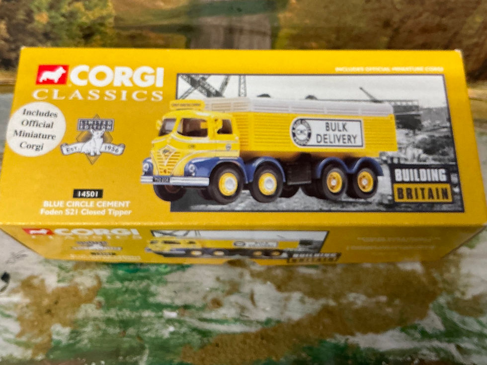 Thumbnail: Corgi 14501 Building Britain Blue Circle Cement Foden S21 Closed Tipper. Boxed