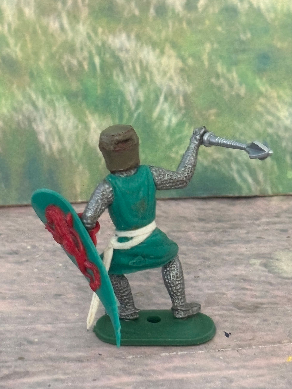 Thumbnail: Timpo Toys Swoppet's  1/32 Plastic Figure Individual Green Shield Knight a