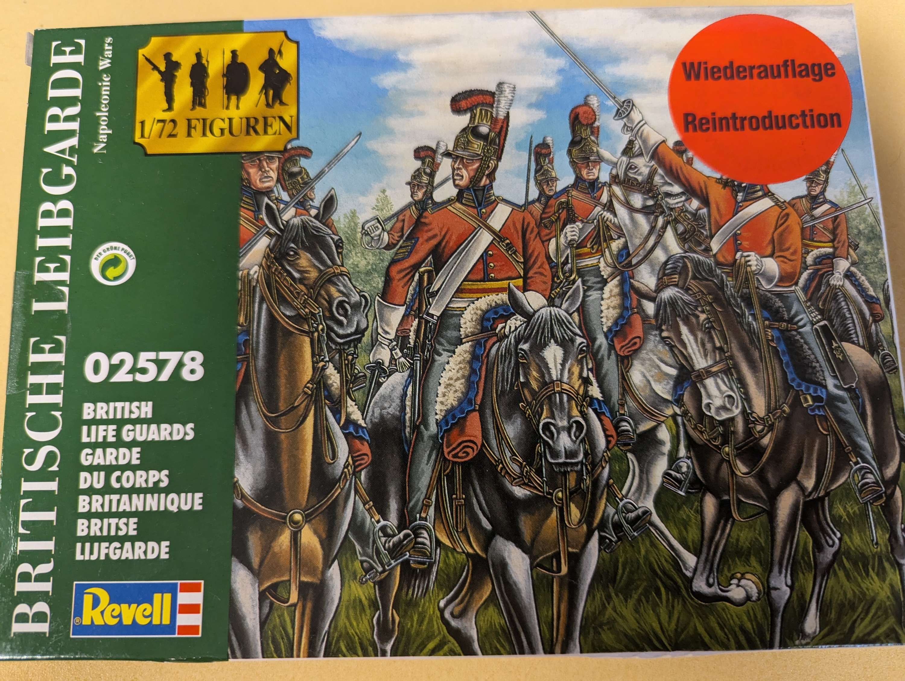 REVELL 02578  1/72 - Napoleonic Wars British Lifeguards -  Green Box
