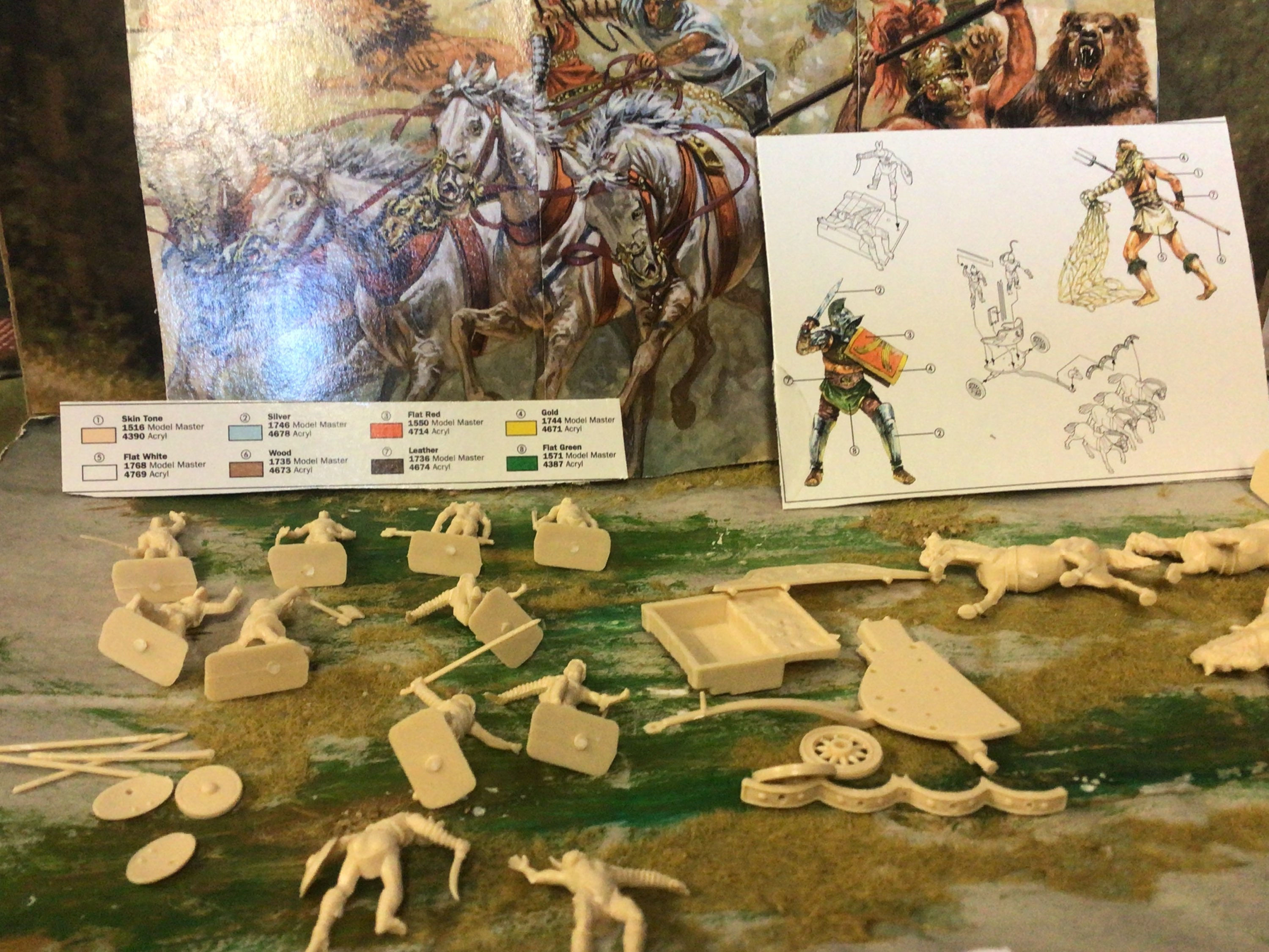 Italeri IT6062 Roman Gladiators 1/72 Full Set Loose