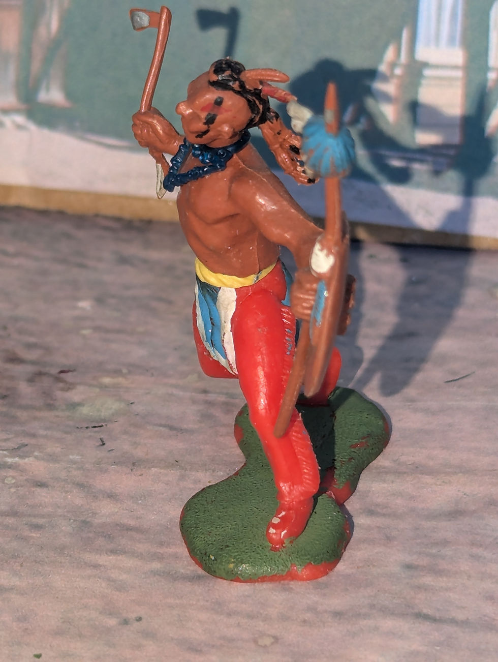 Thumbnail: Britain's ltd H555b Swoppets Western Figures Indian With Axe and Spear