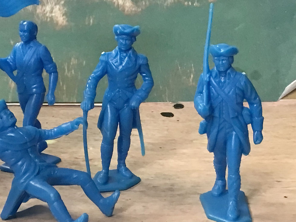 Thumbnail: Marx 60mm Plastic Figures Revolutionary Wars American Figures Excellent Full Set
