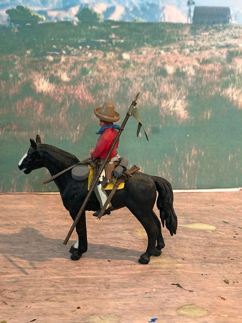 Thumbnail: Britain's Swoppet's Western Figures Cowboy/Mexican  on Guard Adapted