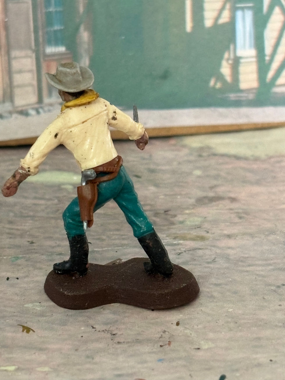 Thumbnail: Britains Swoppet H659 Western Figures Cowboy Knife Fighter