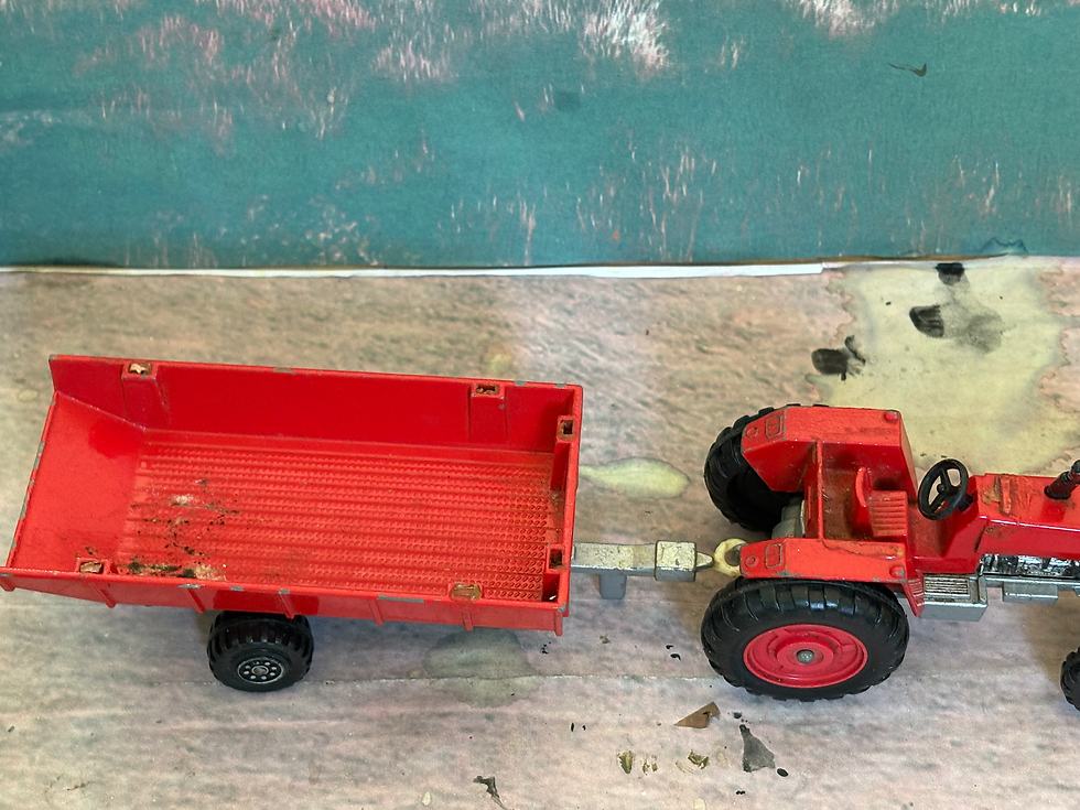 Thumbnail: Vintage Matchbox Massey Ferguson Lesney Productions Tractor & Trailer K-35 1978
