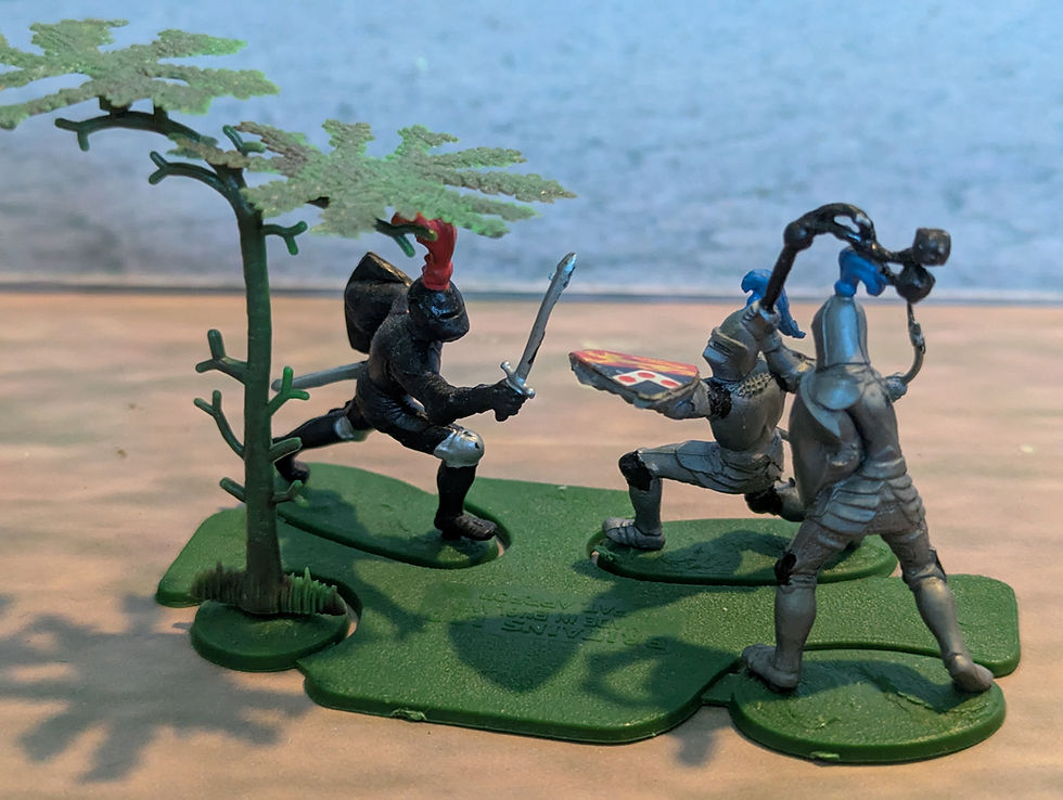 Thumbnail: Britain's Mini-set 1082 Knights in Ambush Scenic Models, Unboxed - Rare